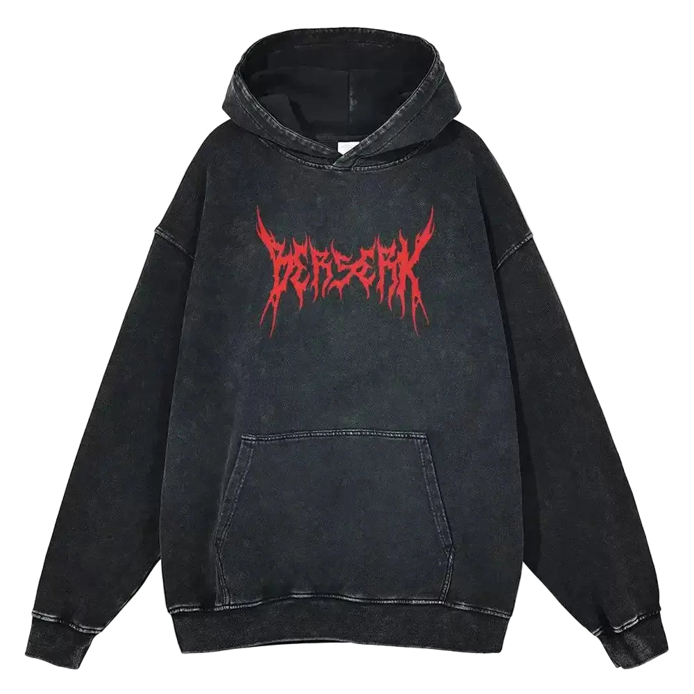 Berserk Red Text Hoodie