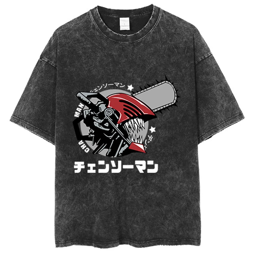 Circular Badge Chainsaw Devil Tee