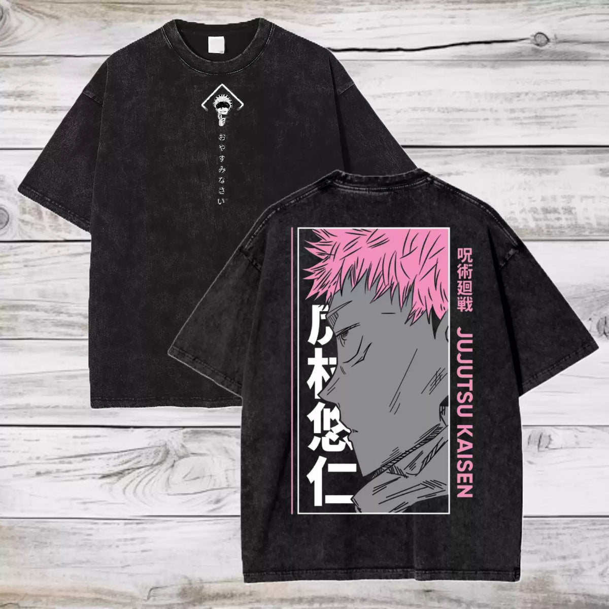 Yuji Pink Hair Portrait Tee