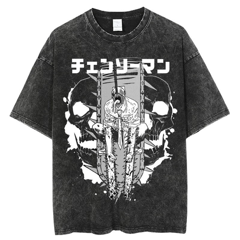 Saw Demon Skull Backdrop Tee