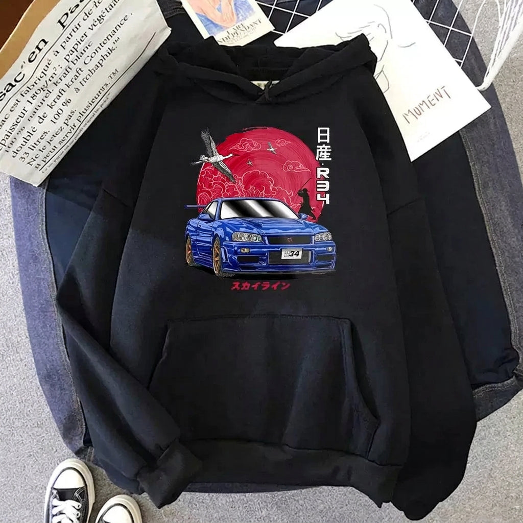 Blue GTR R34 Hoodie