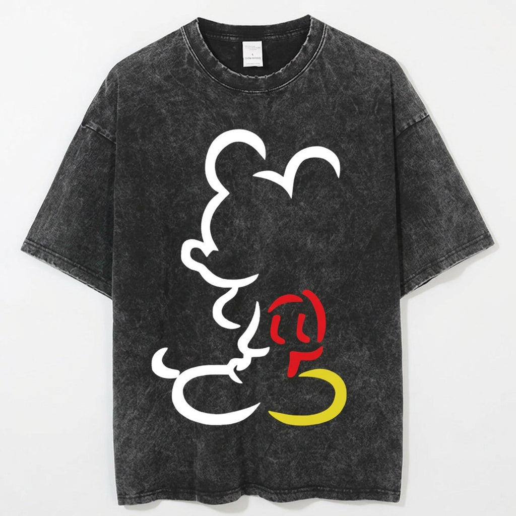 Mickey Outline Vintage Washed Tee