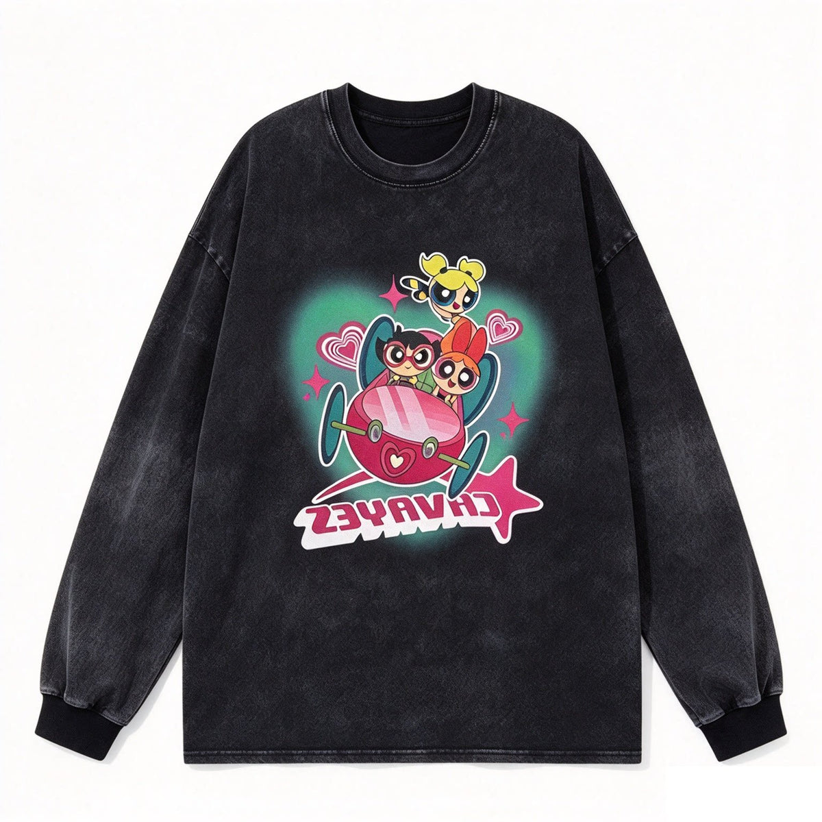 Powerpuff Heart Ride Longsleeve