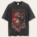 Red Floral Tanjiro Vintage Tee
