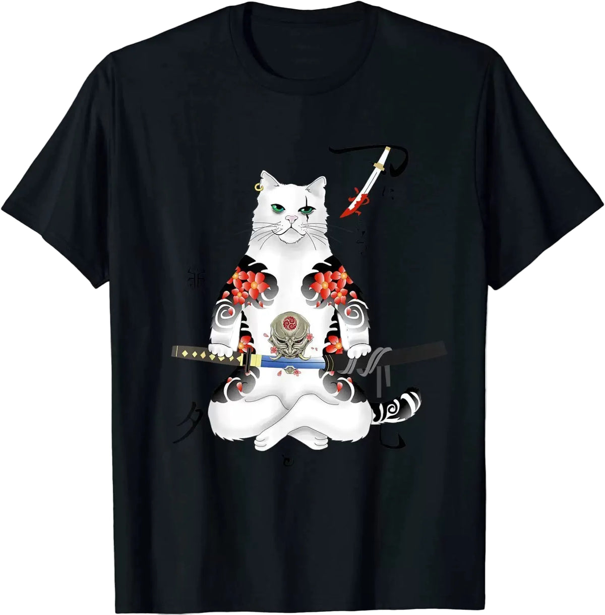 Tattooed Samurai Cat Shirt