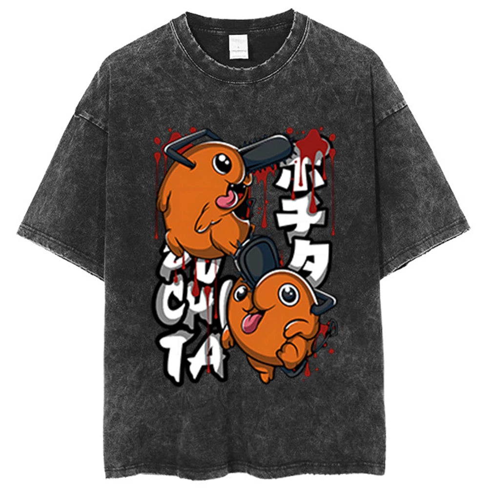 Dual Pochita Bloody Collage Tee