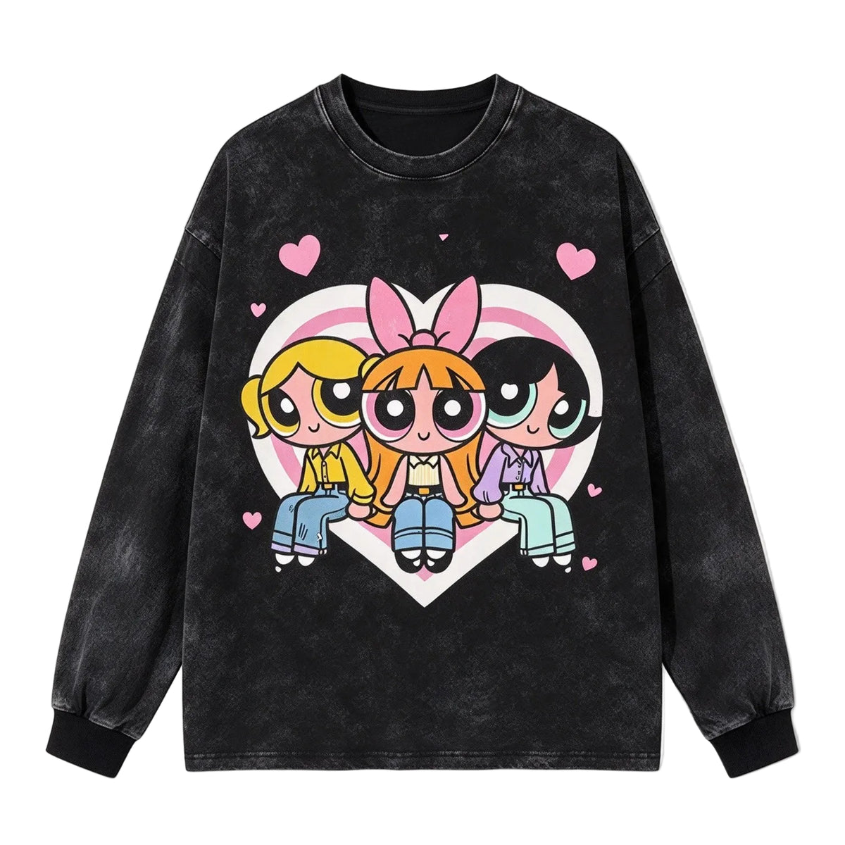 Powerpuff Girls Heart Cartoon Tee