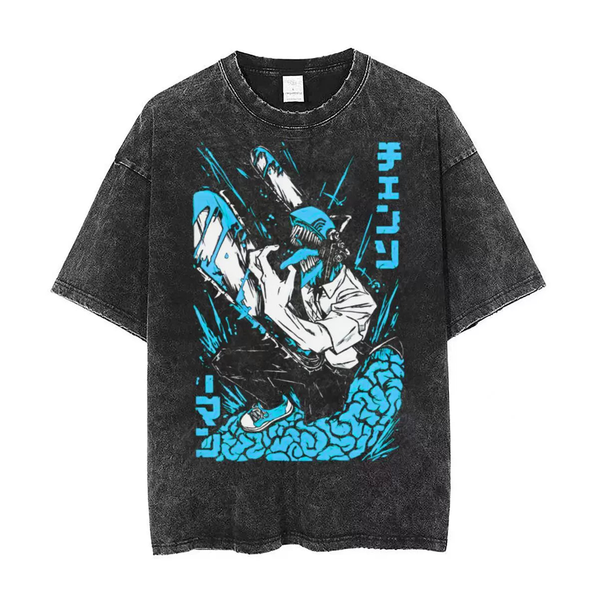 Blue Chainsaw Fight Tee