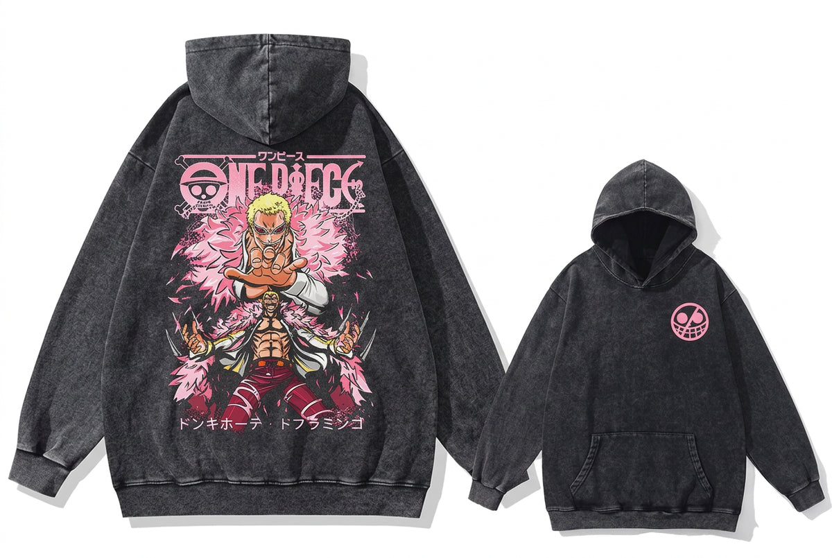 Doflamingo Pink Print Hoodie