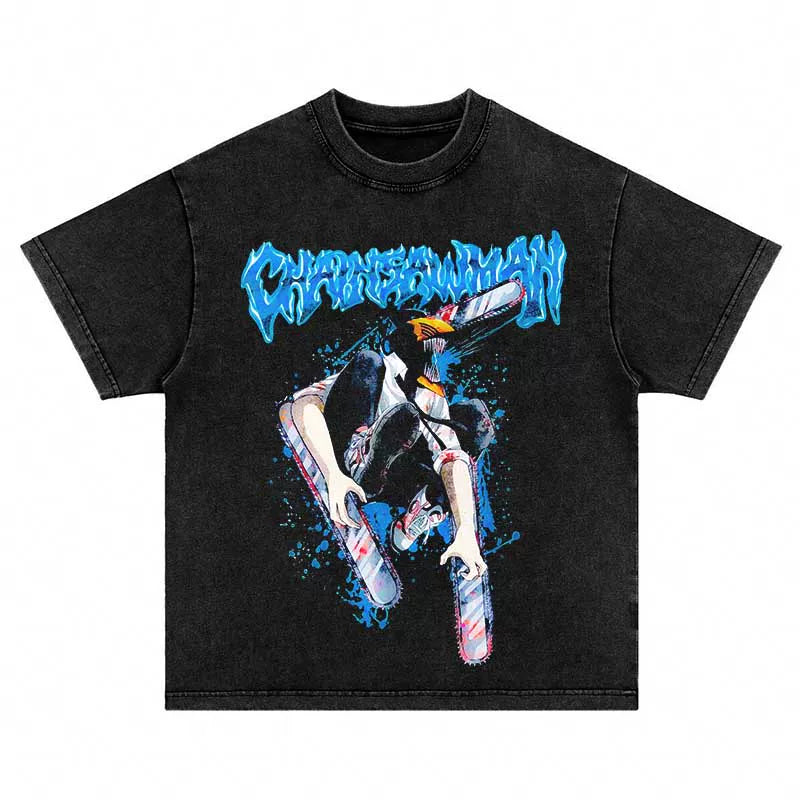 Blue Chainsaw Tee