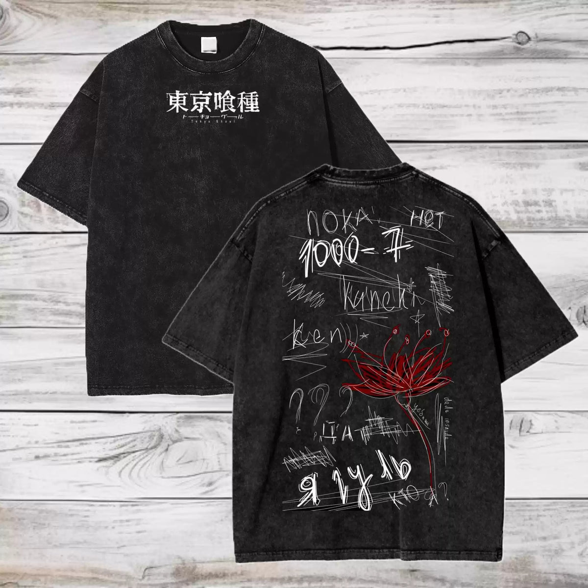 Tokyo Ghoul Red Lily Graffiti Tee