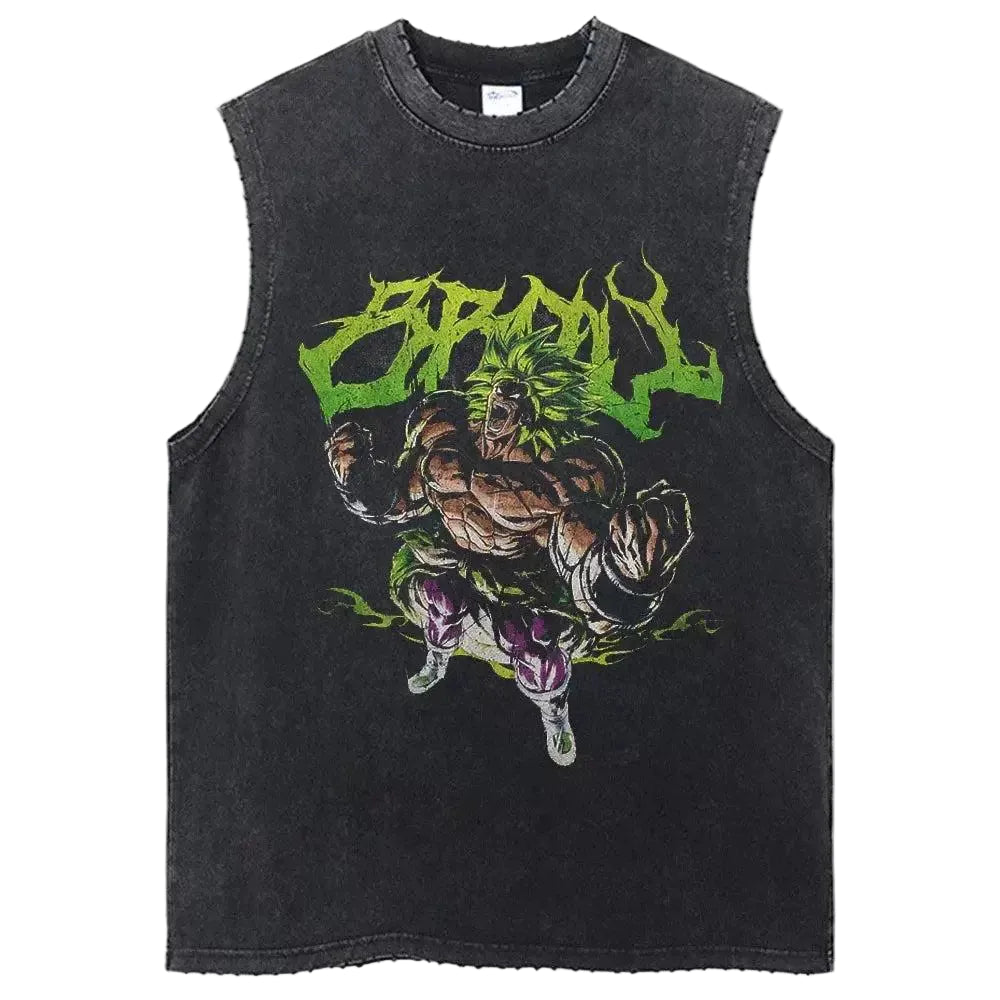 Broly Green Text Tank
