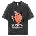 Cartoon Pochita Hand Drawn Tee